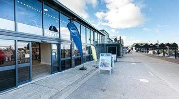 South Quay Shed to the left with Whitstable Harbour to the right