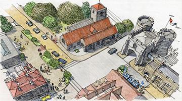 Artist's impression of Westgate Square in Canterbury